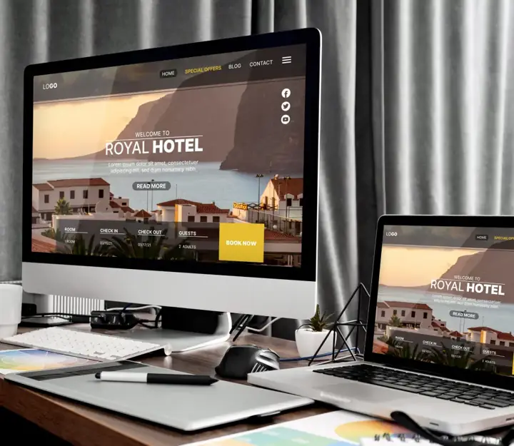 Responsive website designed for desktop and laptop