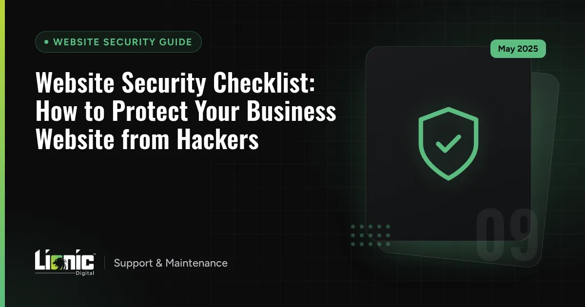 Website Security Checklist: How to Protect Your Business Website from Hackers — Website Security Guide