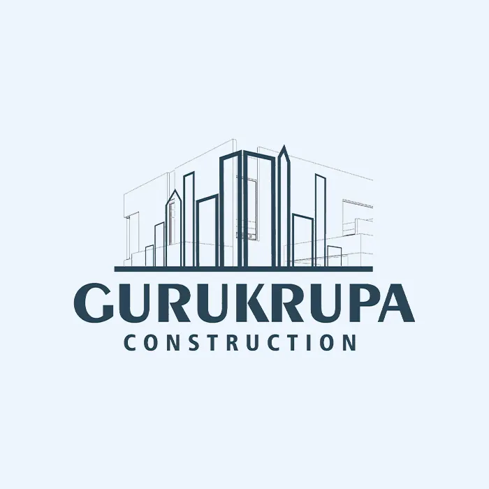 Gurukrupa Construction logo — logo design by Lionic Digital