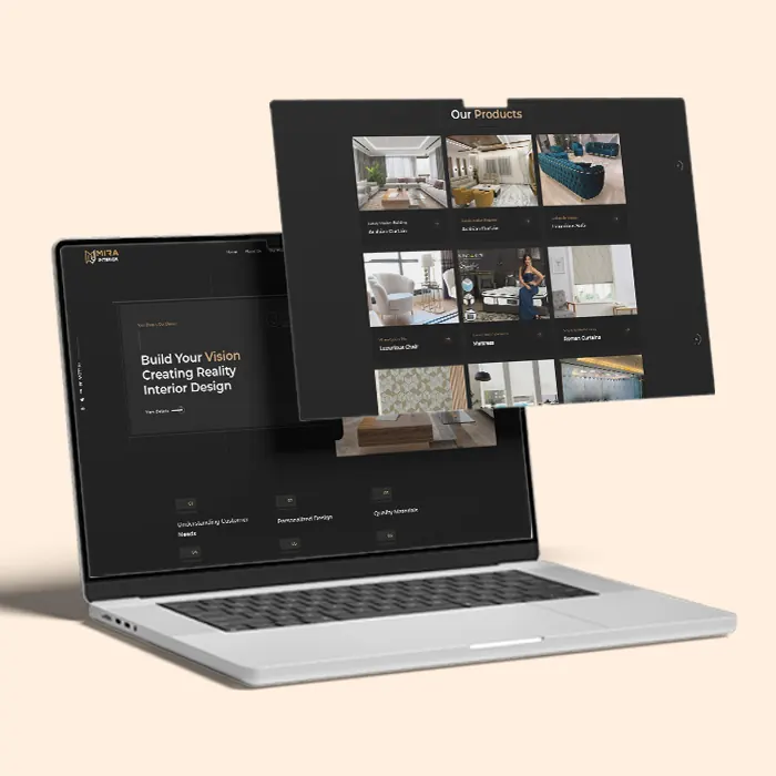 Mira Interior website designed by Lionic Digital
