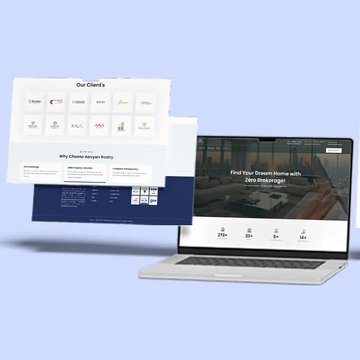 Avyaan Realty website designed by Lionic Digital
