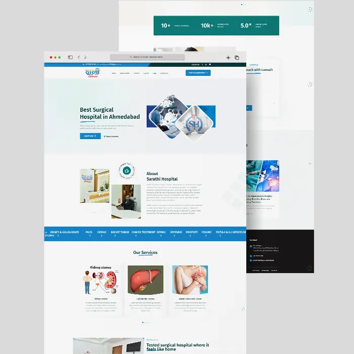 Sarathi Hospital — website by Lionic Digital
