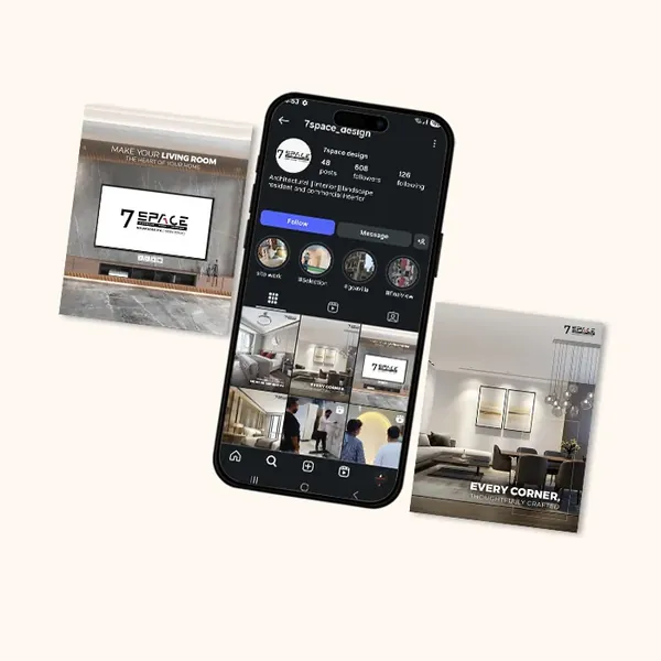 Interior studio feed — Social media by Lionic Digital